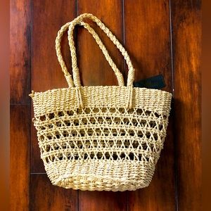 Basket Woven Beach Bag